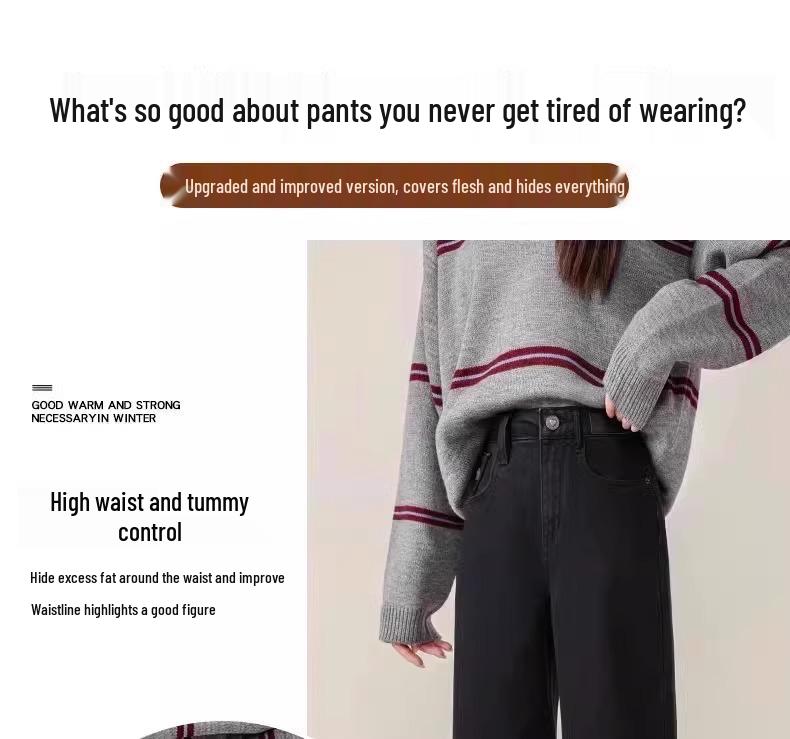 Women's Black High-Waist Slimming Straight-Leg Jeans for Spring and Autumn 2025