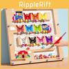 Fun Number Wooden Letter Maze Magnetic Color Classification Walking Puzzle Toy