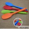 LPS Silicone Long Handle Spatula Non-stick Scraper Spoon Kitchen Cooking Utensil