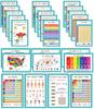 Traceease Educational Poster For Elementary School, Pack Of 25 Large 11 X 17 Inches Laminated Kids Learning Posters