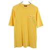 One Point Embroidery Short Sleeve T-shirt L Yellow Men's Used