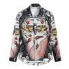 European Autumn Men's Fashion 3D Digital Print Shirt Youth Long Sleeve Shirt Men