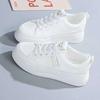 Fashion 2024 Women's Vulcanize Shoes Lace-up White Sneakers Fashion Running Comfortable Casual  Female