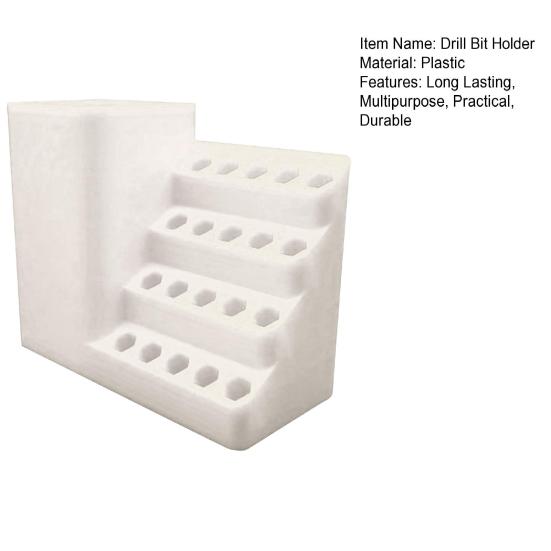 Screwdriver Bit Storage Box Large Capacity Multiple Compartments Universal Drill Bit Holder Perforated Board Organizer