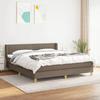 3130461 vidaXL Divan Bed with Mattress Taupe 200x200 Cm Fabric