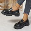 Fashion Women's Shoes 2024 Spring Thick Soled Loafers Single Shoes Thick Heel British Style Retro Shoes for Women Zapatos Para Mujeres