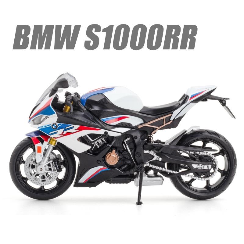 1/12 BMW S1000RR Motorcycle Toy RMZ City Diecast Metal Racing Model Super Sport Miniature Collection Gift For Boy Children