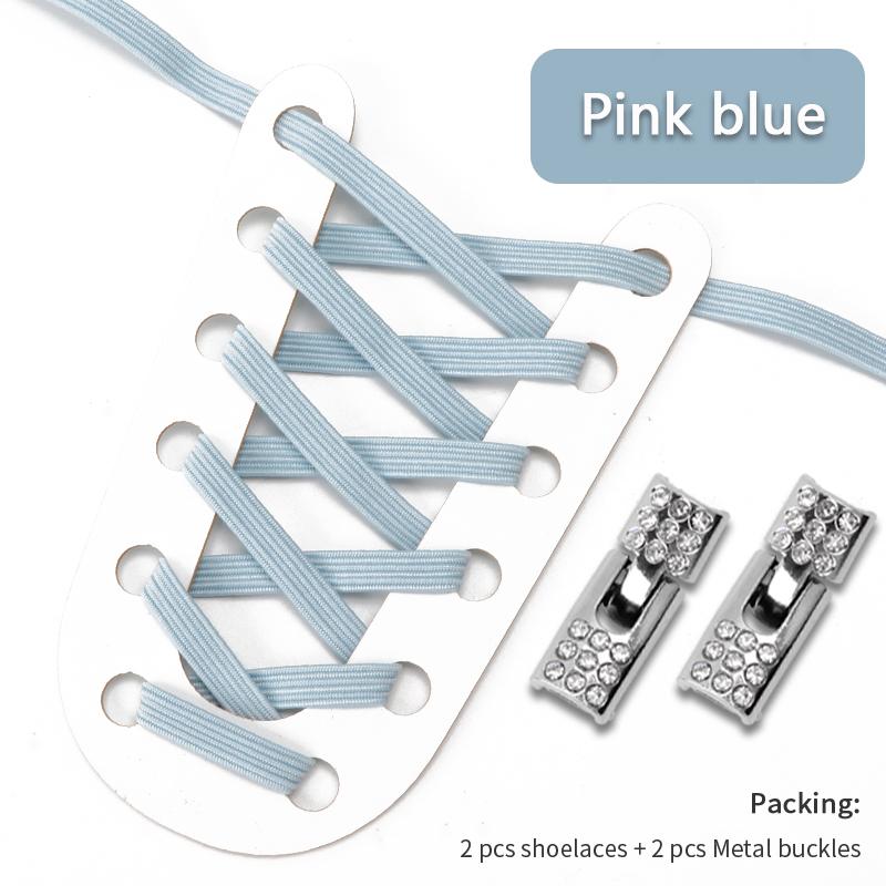 4Pcs Elastic Laces Sneakers Kids Adult No Tie Shoelace Cross Lock Shoelaces Without Ties 8MM Width Rubber Bands Shoes Accessorie NO.8