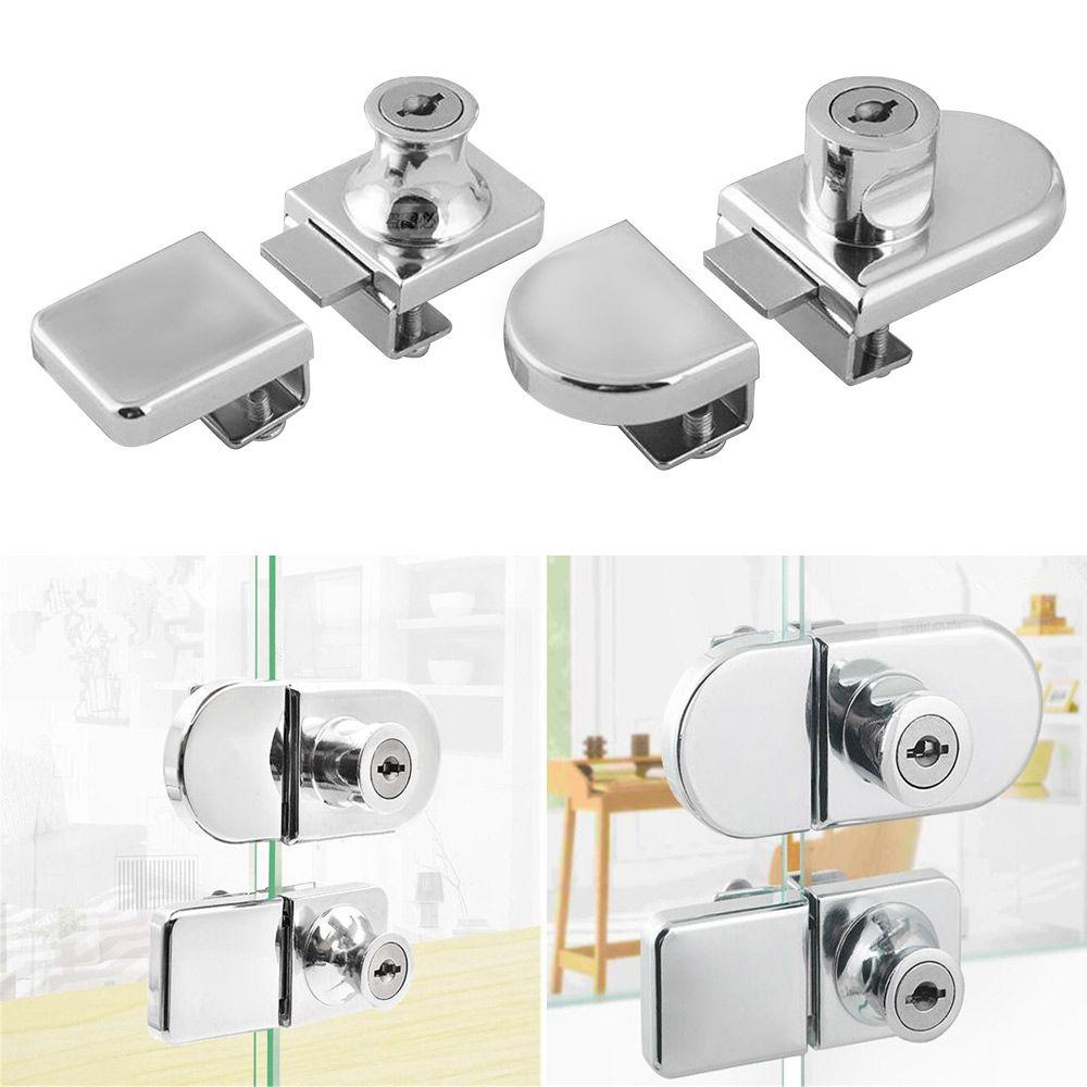 With Key Hardware Accessories Hasp Cabinet Door Locks Window Lock Mall Display Glass Cabinet Lock