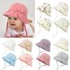 Baby Cotton Bowknot Bucket Hat Children Sunscreen Outdoor Caps Boy Girl Print Panama Hat Unisex Beach Fishing Hat For 3-12M
