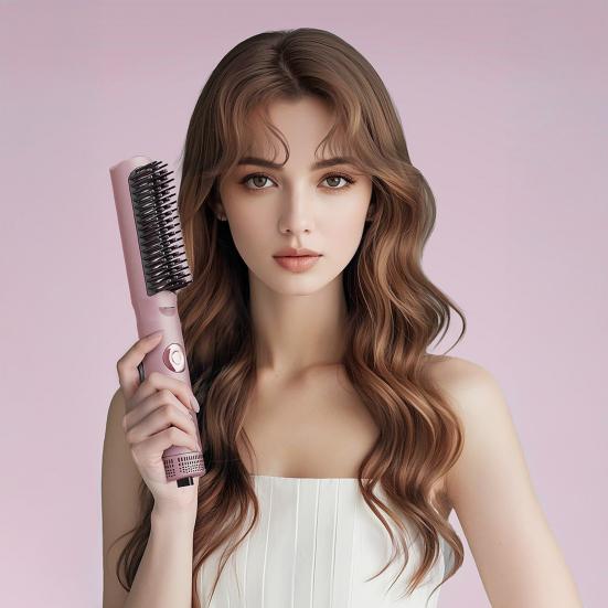 Cold Wind Hair Straightener Brush Temperature Modes Adjustable Fast Heating Portable Travel Electric Hair Straightening Styling Detangling Comb