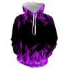 New Flame Pattern Men's Spring and Autumn Personalized Clothes 3D Hoodie Digital Printed Top Youth Hoodie
