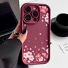 Soft TPU Silicone Phone Case For iPhone 15 16 14 Pro Max 11 12 13 Pro 16E XR 15 Plus Pink Peach Blossom Pattern Shockproof Cover