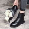 Ankle Boots Women Winter Large Size Snow Boots Women Genuine Leather Wool Non-slip Women Motorcycle Boots