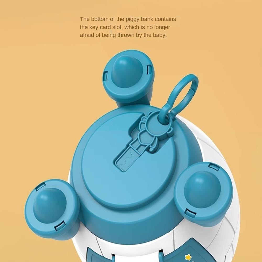 Cute Money Box Space Rocket Shape Coin Saving Box High Quality Piggy Bank Kids Gift Toy