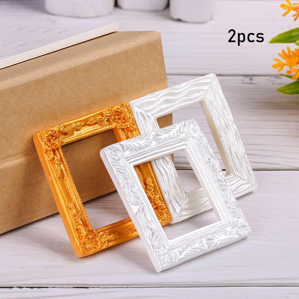 Resin Photo Frame Simulation Furniture Model Doll House Decoration Dollhouse Miniature Accessories