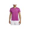 Court Slam Dri-Fit Tennis Top Round Neck Breathable Short Sleeve T-Shirt Men Tops Hot-Purple White FQ2018-518