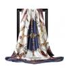 90cm Square Shawls Women Hijab Scarf For Hair Fashion Print Kerchief Neck Scarves Female Silk Satin Bag Scarfs For Ladies Banada