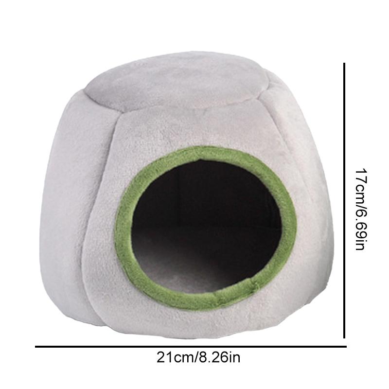 Hamster House Guinea Pig Cage Hamster Cotton House Small Animal Nest Winter Warm Pet Bed For Rodent/Guinea Pig/Rat/Hedgehog