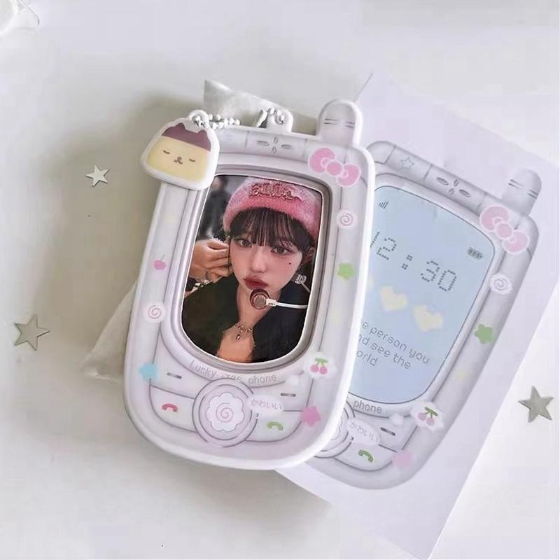 Cartoon Kpop Photocard Holder Camera Mobile Phone Shaped Idol Photocard Binder 3Inch Photo Storage Case Protection Cover