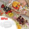 10 Pieces of Candy Style Transparent Takeaway Box Packaging Box Transparent Blister Candy Shaped Mousse Cake Box Disposable 21*10cm