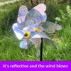 10 Pcs Garden Pinwheel Bird Deterrent 20.5" Tall Outside Reflective Wind Spinner Yard