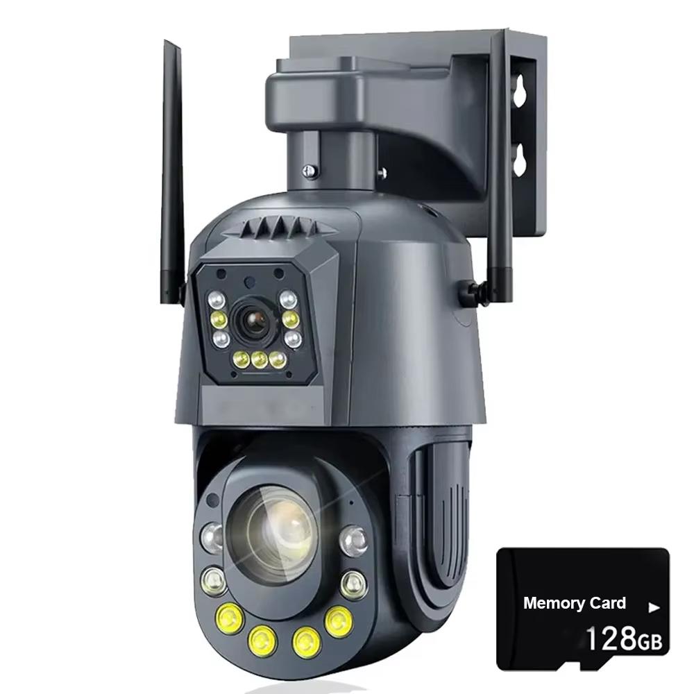 Wifi Camera HD 6MP PTZ 50X Zoom Two-way Audio Color Night Vision Outdoor Waterproof CCTV Surveillance Security Wi-Fi IP Camera