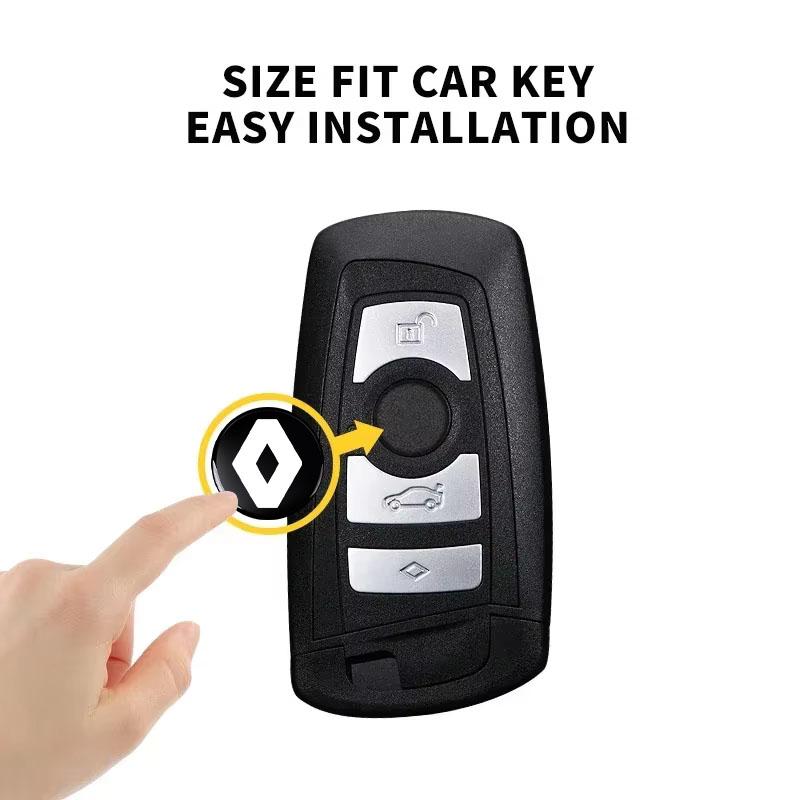 New 14mm Car Key Emblem Stickers Auto Control Key Logo Accessories For Renault Dacia Markers Koleos Clio Laguna 2 Megane 2 3 Duster Logan Captur