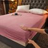 Flannel Elastic Warmand Thick Elastic Fitted Band Fitted Protector Cover Bed Mattress Queen King Size Doubl Bed Sheet Sleeping Silky and Naked
