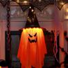 2 Packs Halloween Ghost Lights Outdoor Spooky Hanging Witch Hat Ghost Battery Operated Halloween Lamp for Yard Porch