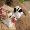 1/2Pcs Halloween Crochet Ghost Dog Doll Mini Handmade Knitting Pumpkin Ghost Puppy Doll Home Office Desktop Animal Decoration Ornament