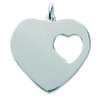 [C7254] - Silver 'Love' Pendant - 20 Mm