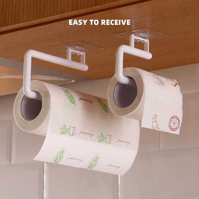Adjustable Sanitary Plastic Tissue Holder Self Adhesive Kitchen Tissue Bathroom Tissue Storage