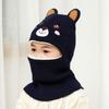 2020New Baby Girl Winter Hat Warm Bear Skullies Beanies Knitted Cap Kids Balaclava Mask Hats