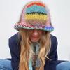 Fashionable Earflap Hat for Women Winter Warm Contrast Color Beanie Hat for Outdoor Windproof Knitted Hat for Daily Wear