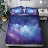 3D Space Planet Bedding Set Romantic Starry Sky Quilt Cover Pillowcase 2/3pcs Men's Teenagers Space Fan Cover Gift