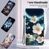 3D Abstract Art Painting Flower Animals Leather Phone Wallet Case Book Stand For Honor X7c Moto G75 Oppo A60 OnePlus 13 Realme 11 Card Slot Flip Cover