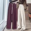 Women's Fleece-Lined Narrow-Wide Leg Joggers - Autumn/Winter 2025, New Casual Thickened Sweatpants