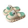 Lovely Frog Linen Slippers Women Couples Non Slip Thick Soled Spring Summer Cotton Linen Cool Slippers Home Slipper