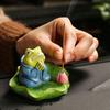 Ceramic Little Frog Incense Insertion Personalized Creative Thread Fragrance Holder Funny Handicraft Incense Burner Sandalwood