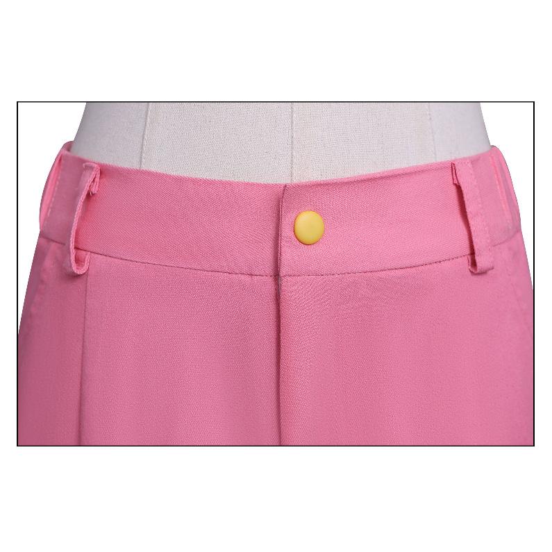 Miraculous Ladybug Season 6 Marinette Dupain-Cheng Casual Cosplay Costume Outfit with Pink Long Pants & Blazer Ladybug Noir Civilian Clothes for