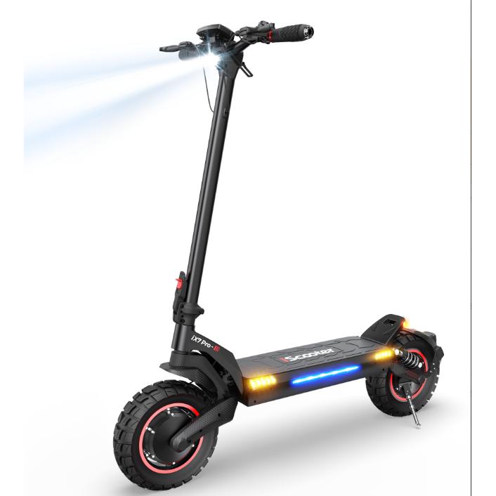iScooter IX7Pro Electric Scooter 1000W Dual Motor 48V 17.5Ah Battery 10 Inch Off Road Tires For Adult Outdoor Riding Electric Scooter For All Terrain
