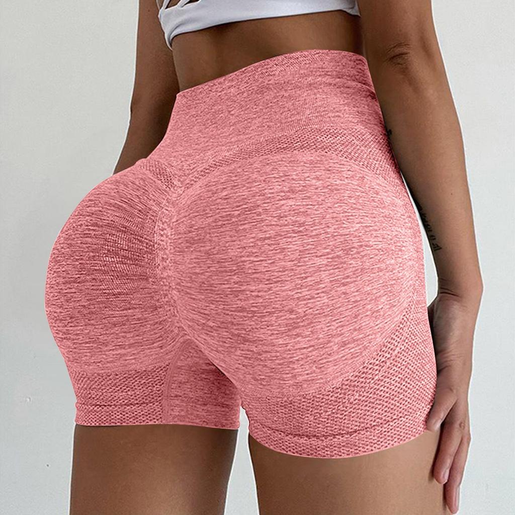 Women's Seamless Tight Fitting High Waisted Casual Shorts, Sports Yoga Shorts, Fitness Pants