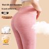 Langsha Women's Seamless High-Waist Thermal Leggings with De Velvet, Wool & Silk