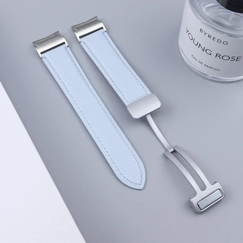 Quick Fit Leather Strap For Samsung Galaxy Watch 6Classic 43mm 47mm 6/5/4 40mm 44mm Magnetic Buckle for Watch 5pro 45mm Leather Band