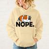Funny Guinea Pig Nope Print Hoodie Fashion Women Men Casual Tops Pullover Hoodies Harajuku Sweatshirt