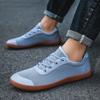 Men's Wide Barefoot Canvas Sneaker 2024 Fashion Flats Soft Zero Drop Sole Wider Toe Light Weight Fashion Sneakes Big Size