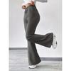 Womens Pajama Pants Casual Wide Leg Elastic Waist Ribbed Knit Loose Bottoms