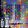 1M/2M/3Mx3M LED Curtain Garland Light On The Window USB String Lights Fairy Festoon With Remote Christmas Wedding Ramadan Decoration For Home