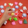 10/30/50Pcs Christmas Squishy Stress Relief Toys Kids Party Favors Birthday Rewards Gifts Goodie Bag Filler Santa Claus New Year 2025